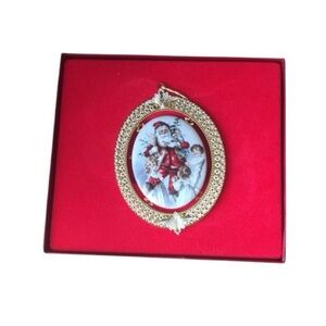 Vintage Victorian “Hooray For Santa” Ornament